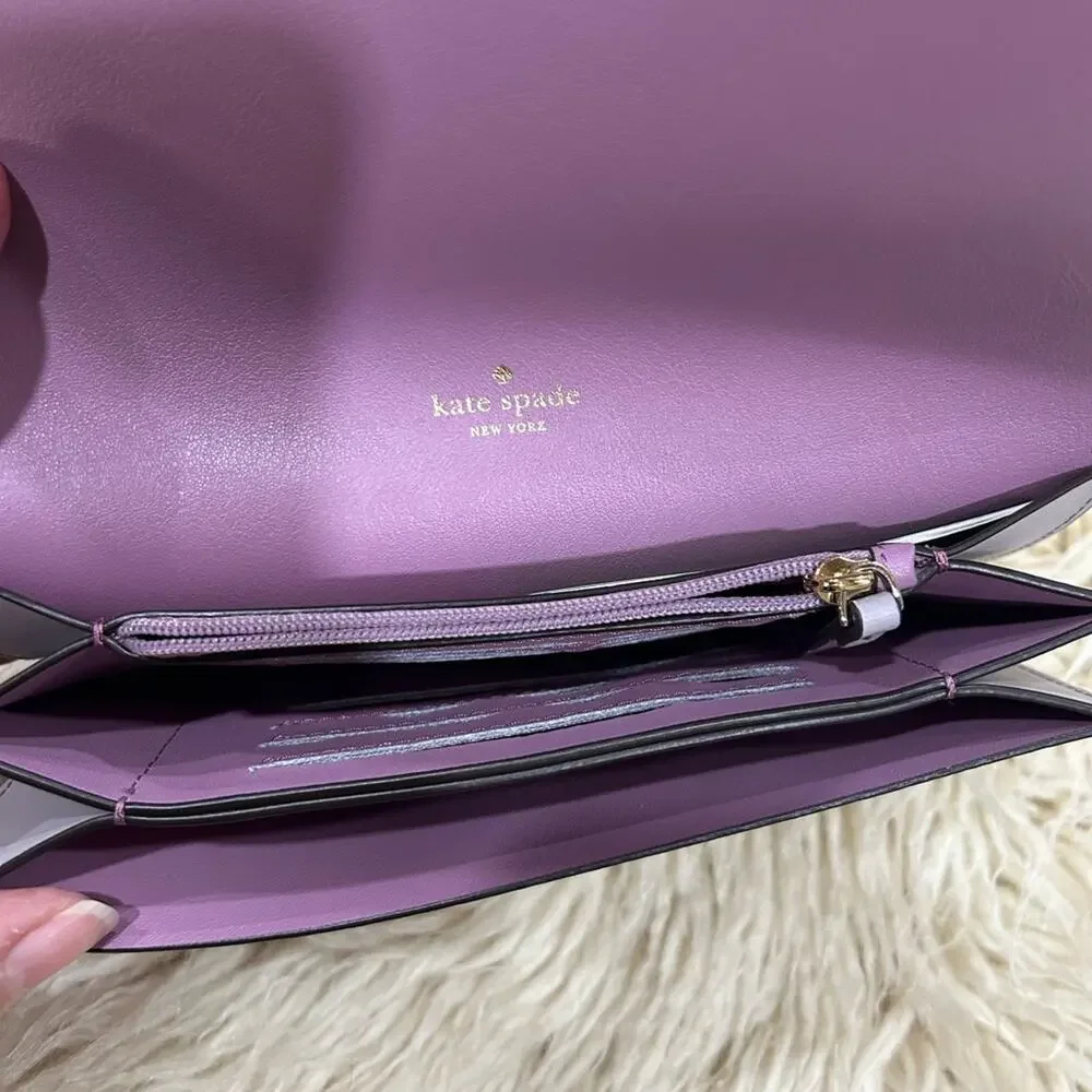 Kate Spade Pim Wallet Arbour Hill Smooth Leather Lavender New with tag